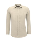 Gentile Bellini Trendy Oxford Bluse Herren Erwachsene Slim Fit - Hellbraun