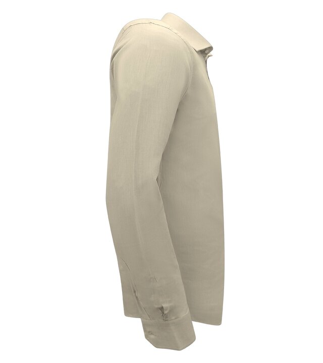 Gentile Bellini Trendy Oxford Bluse Herren Erwachsene Slim Fit - Hellbraun