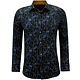 Herren Langarmhemd mit Druck - 3144 - Blau
