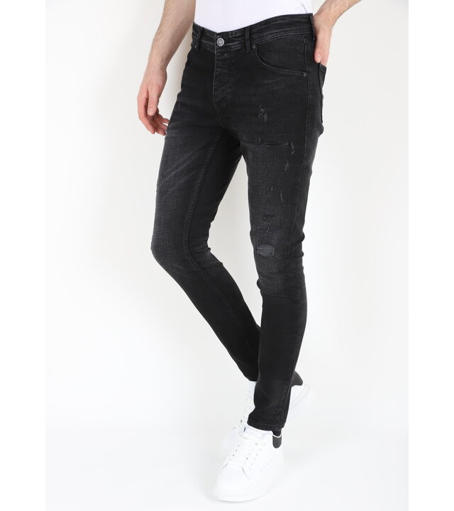 Mario Morato Stonewashed Slim-fit Herren Stretch-Jeans -MM109- Schwarz