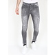 Graue Herren Slim Fit Jeans mit Rissen  -MM111