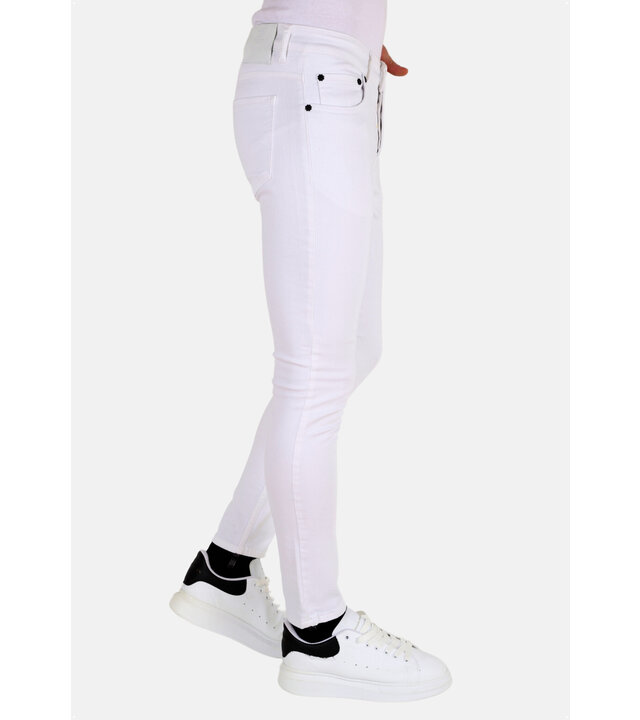 Mario Morato Neat White Herren Slim Fit Jeans mit Stretch -DP106