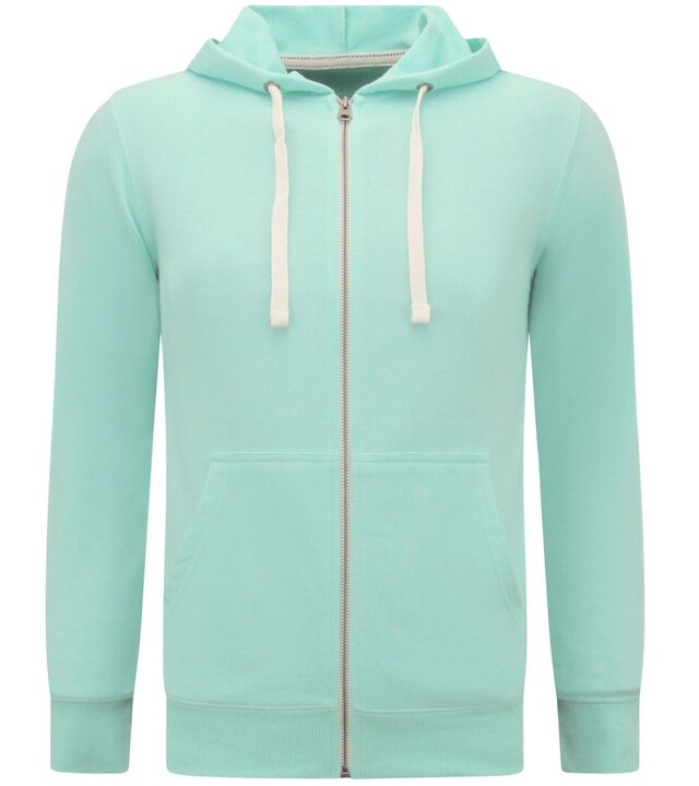 Enos Hoodie Men mit Reißverschluss - Trainingsweste für Männer - Mintgrün