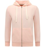 Enos Hoodie Men mit Reißverschluss - Trainingsjacke für Männer - Sportweste - Pink