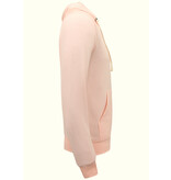Enos Hoodie Men mit Reißverschluss - Trainingsjacke für Männer - Sportweste - Pink