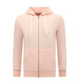 Enos Hoodie Men mit Reißverschluss - Trainingsjacke für Männer - Sportweste - Pink
