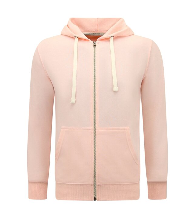 Enos Hoodie Men mit Reißverschluss - Trainingsjacke für Männer - Sportweste - Pink