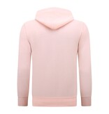 Enos Hoodie Men mit Reißverschluss - Trainingsjacke für Männer - Sportweste - Pink