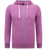 Enos Hoodie Men with Zipper - Weste mit Kapuze - Sportweste - Lila