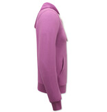 Enos Hoodie Men with Zipper - Weste mit Kapuze - Sportweste - Lila