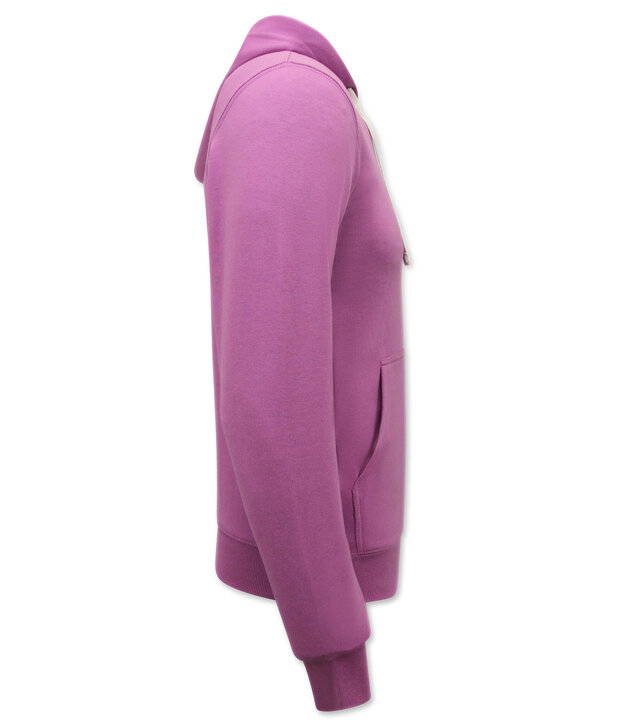 Enos Hoodie Men with Zipper - Weste mit Kapuze - Sportweste - Lila