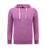 Enos Hoodie Men with Zipper - Weste mit Kapuze - Sportweste - Lila