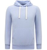 Enos Hoodie Men - Einfarbiger Basic Hoodie - Hellblau Enos Hoodie Men - Einfarbiger Basic Hoodie - Hellblau