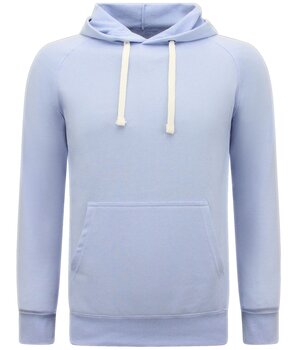 Enos Hoodie Men - Einfarbiger Basic Hoodie - Hellblau