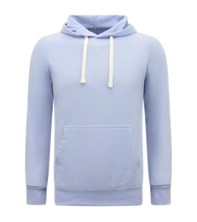 Enos Hoodie Men - Einfarbiger Basic Hoodie - Hellblau