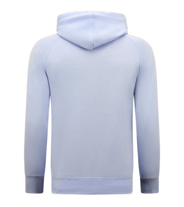 Enos Hoodie Men - Einfarbiger Basic Hoodie - Hellblau