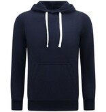 Enos Hoodie Men - Blanco Basic Hoodie - Dunkelblau