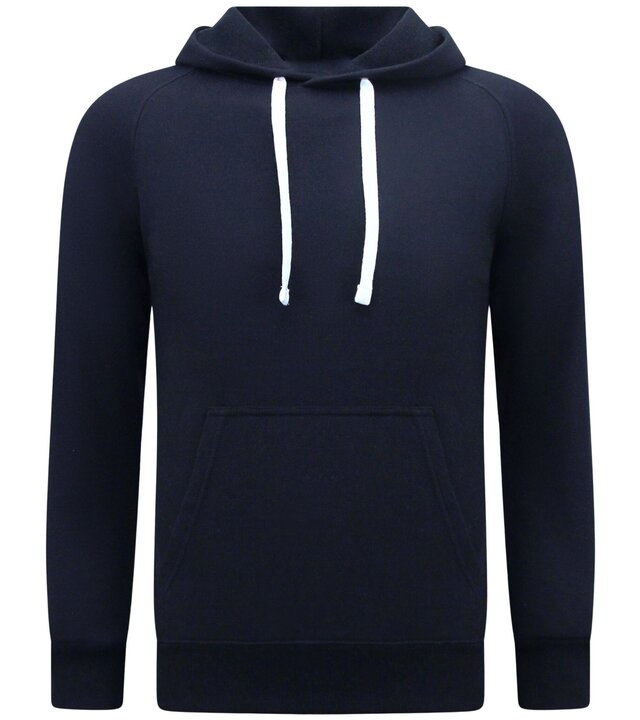 Enos Hoodie Men - Blanco Basic Hoodie - Dunkelblau