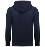Enos Hoodie Men - Blanco Basic Hoodie - Dunkelblau