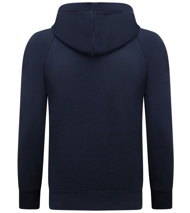 Enos Hoodie Men - Blanco Basic Hoodie - Dunkelblau