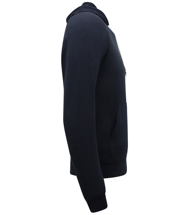 Enos Hoodie Men - Blanco Basic Hoodie - Dunkelblau