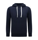 Enos Hoodie Men - Blanco Basic Hoodie - Dunkelblau