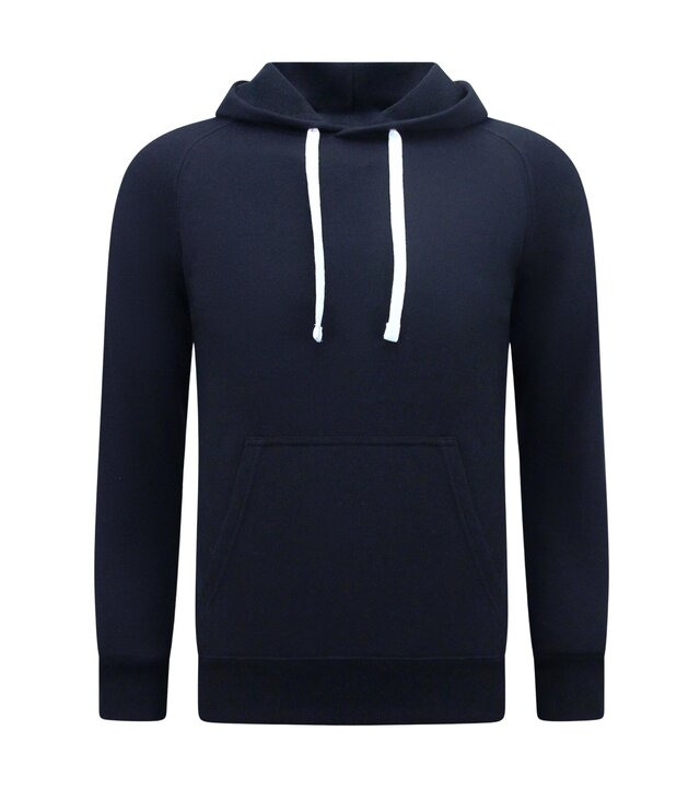 Enos Hoodie Men - Blanco Basic Hoodie - Dunkelblau