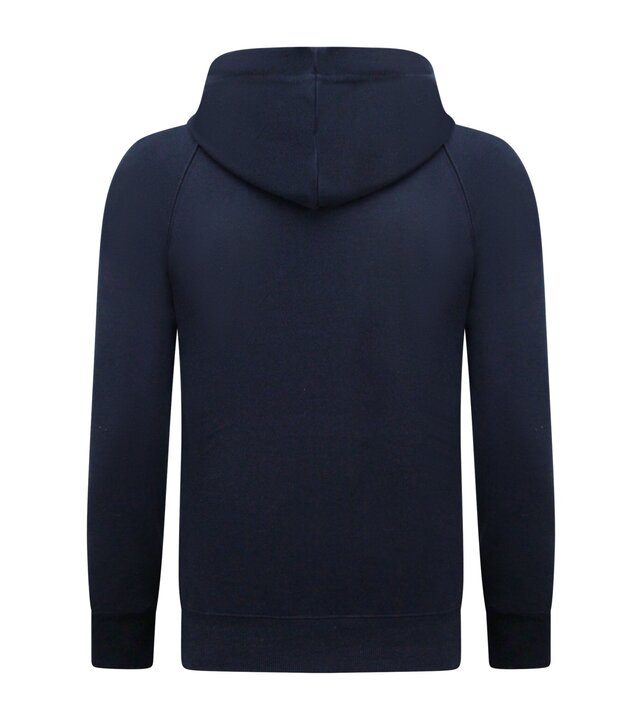 Enos Hoodie Men - Blanco Basic Hoodie - Dunkelblau