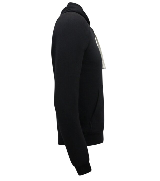 Enos Hoodie Men - Klassische Blanco-Kapuzenpullover - Schwarz