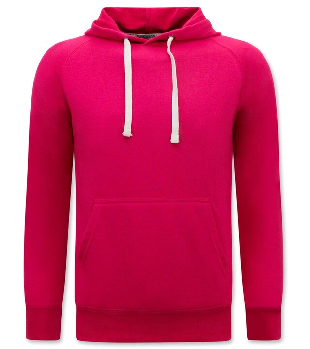 Enos Hoodie Men - Klassischer Hoodie mit Kapuze - Magenta