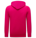Enos Hoodie Men - Klassischer Hoodie mit Kapuze - Magenta Enos Hoodie Men - Klassischer Hoodie mit Kapuze - Magenta