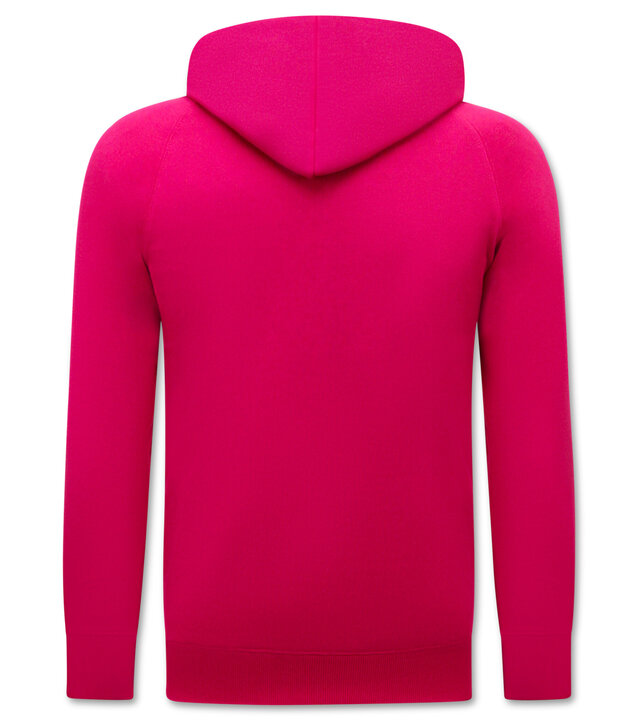 Enos Hoodie Men - Klassischer Hoodie mit Kapuze - Magenta