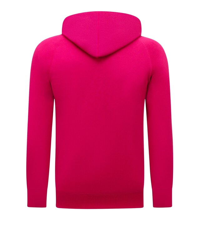Enos Hoodie Men - Klassischer Hoodie mit Kapuze - Magenta