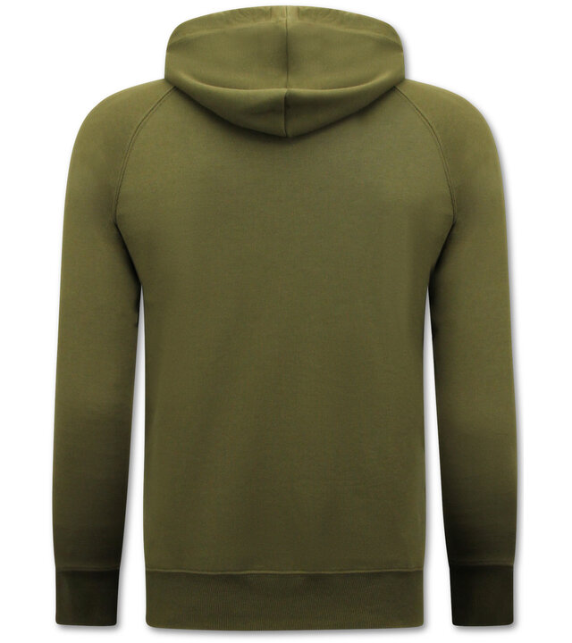 Enos Hoodie Heren - Sweater met Capuchon - Kaki