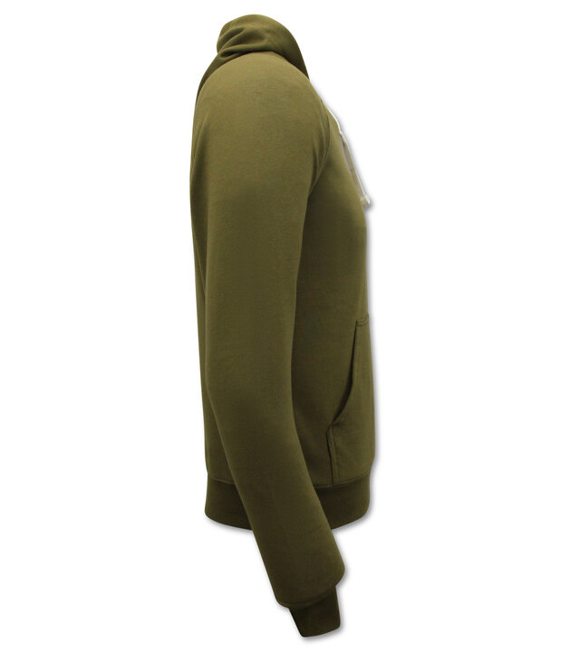 Enos Hoodie Heren - Sweater met Capuchon - Kaki