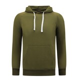 Enos Hoodie Heren - Sweater met Capuchon - Kaki Enos Hoodie Heren - Sweater met Capuchon - Kaki