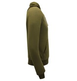 Enos Hoodie Heren - Sweater met Capuchon - Kaki Enos Hoodie Heren - Sweater met Capuchon - Kaki