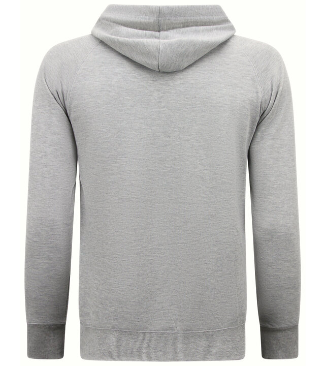 Enos Hoodie Men - Einfarbiger klassischer Hoodie - Grau