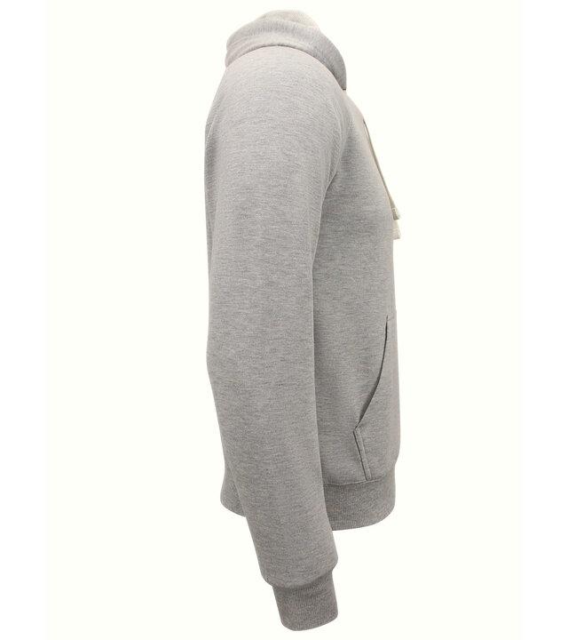 Enos Hoodie Men - Einfarbiger klassischer Hoodie - Grau