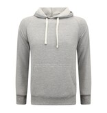 Enos Hoodie Men - Einfarbiger klassischer Hoodie - Grau Enos Hoodie Men - Einfarbiger klassischer Hoodie - Grau