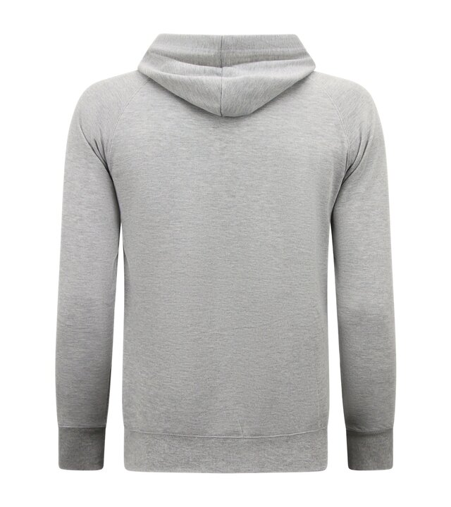 Enos Hoodie Men - Einfarbiger klassischer Hoodie - Grau