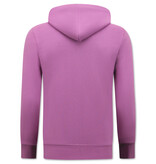 Enos Kapuzenpulli Männer mit Reißverschluss - Neat Jogging Shorts Männer - SET - Lila Enos Kapuzenpulli Männer mit Reißverschluss - Neat Jogging Shorts Männer - SET - Lila