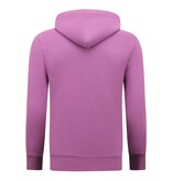 Enos Kapuzenpulli Männer mit Reißverschluss - Neat Jogging Shorts Männer - SET - Lila Enos Kapuzenpulli Männer mit Reißverschluss - Neat Jogging Shorts Männer - SET - Lila