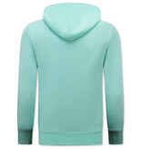 Enos Kapuzenpulli Männer mit Reißverschluss - Jogging Short Männer - SET - Mintgrün Enos Kapuzenpulli Männer mit Reißverschluss - Jogging Short Männer - SET - Mintgrün