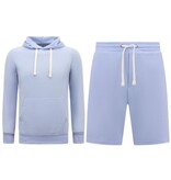 Enos Hoodie Men - Kurze Jogginghosen für Männer - SET - Hellblau