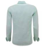Enos Leinenhemd für Herren - Regular Fit - Casual Blanco - Grün Enos Leinenhemd für Herren - Regular Fit - Casual Blanco - Grün