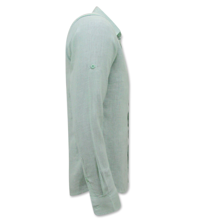 Enos Leinenhemd für Herren - Regular Fit - Casual Blanco - Grün