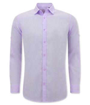 Enos Leinenhemd für Herren - Regular Fit - Casual Blanco - Violett