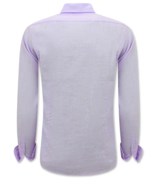 Enos Leinenhemd für Herren - Regular Fit - Casual Blanco - Violett
