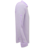 Enos Leinenhemd für Herren - Regular Fit - Casual Blanco - Violett Enos Leinenhemd für Herren - Regular Fit - Casual Blanco - Violett